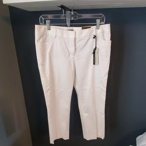 Express white capris length pants